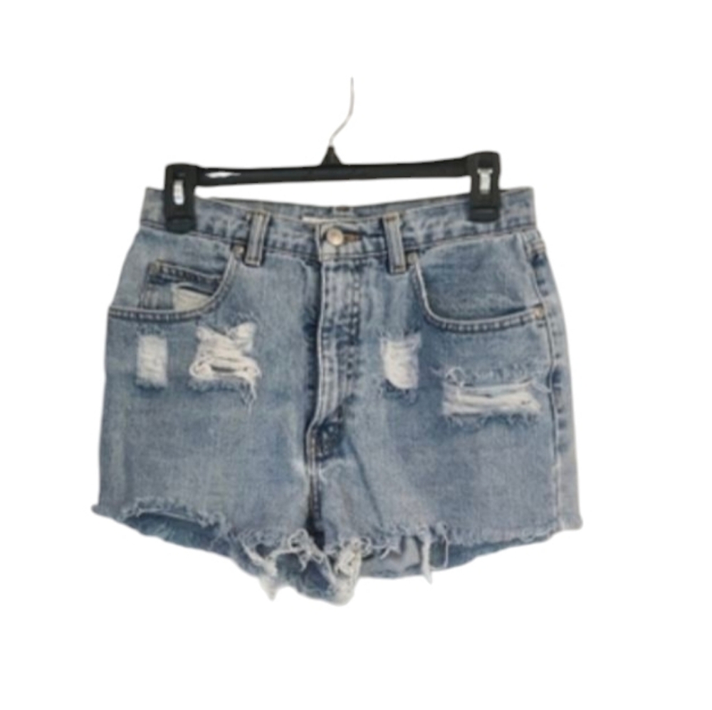 Geoffrey Beene Faded‎ Blue Ripped Jean Shorts